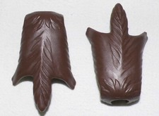 17356, 2x Wolfsfell, Fell- Umhang, Mantel, Cape, braun