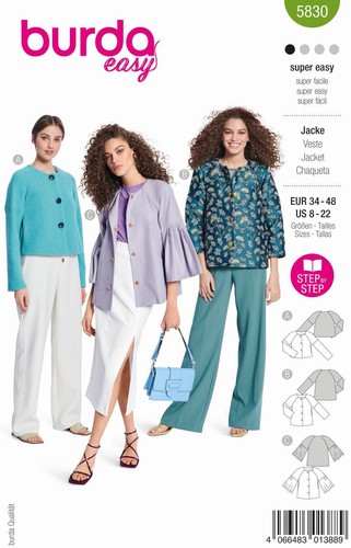 Schnittmuster blusenjacke mit - schnittmuster,