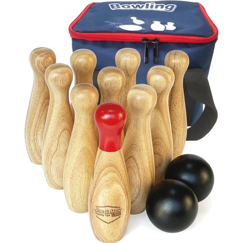 Holz bowling set kegel - bowling, 10