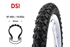 14 Zoll DSI Fahrrad Reifen 47-254 Kinder Rad Laufrad 14x1.75 MTB schwarz