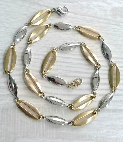 Gold kette bicolor gelb weiß - bicolor, gelb-weiß