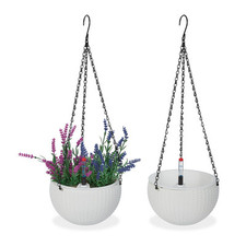 Blumenampel mit wasserspeicher Hängeblumentopf Hydrokultur Blumentopf Kunststoff