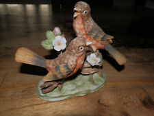 Porzellan Figur - Royal Meridian - - Handarbeit - Vogelpaar Rotkehlchen