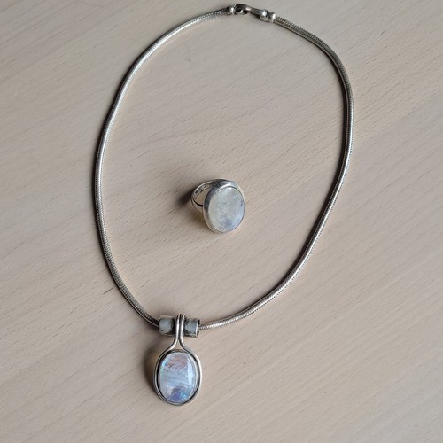 925 silber mondstein - silber,