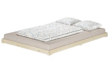 Niedrigbett unbehandeltes Holz