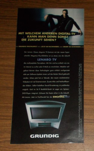 Seltene werbung grundig lenaro - grundig,