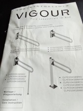 Vigour Clivia Plus WC-Klappgriff f. Behinderte  Länge 600 mm bis 150kg belastbar