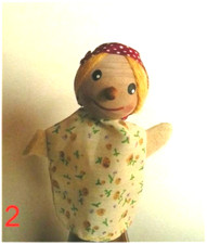 Kersa Fingerpuppe 9 cm •• Großmutter •• aus Peter und seine Freunde •• selten