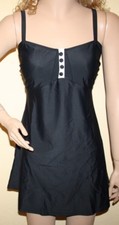 BADEANZUG in KLEID-OPTIK schwarz BADEKLEID Gr.42 44 46 48 CUP B NEU