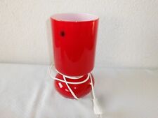 Nachttischlampe Glaslampe Rot