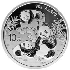 Silbermünze China Panda 2025