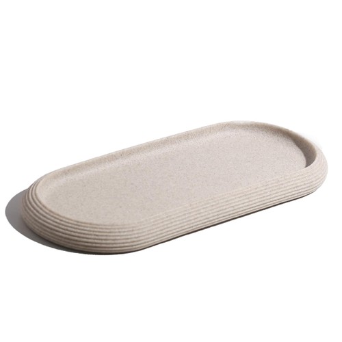 Badezimmer tablett oval harz - badezimmer,