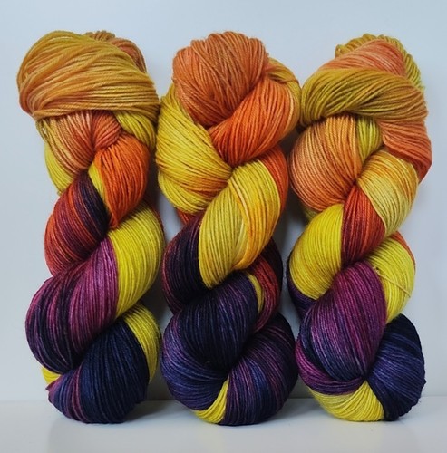 Handgefärbte sockenwolle 100g - sockenwolle,