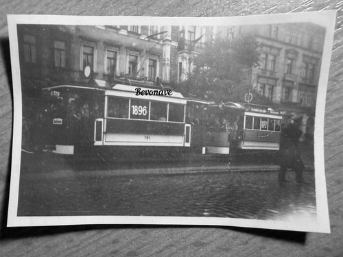 Foto straßenbahn dresden 1952 - straßenbahn,