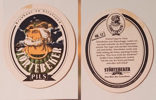 Bierdeckel störtebeker pils - störtebeker,