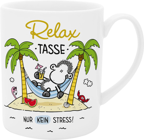 Tasse mit spruch - relax, |