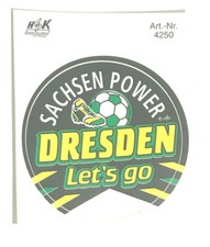 Dresden Let´s go Sachsen Power Aufkleber Sticker Logo Fussball #623
