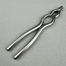 ?Vintage Edelstahl Nussknacker mit zwei Pressgrößen Nusszange Nussöffner Silber