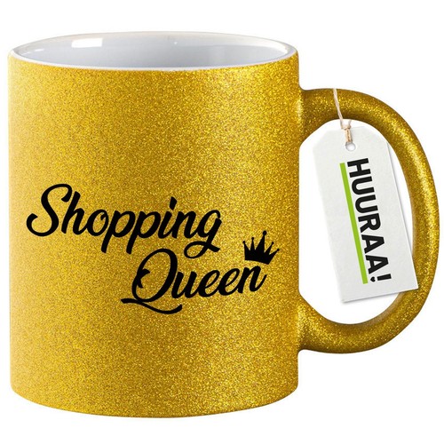 Glitzertasse shopping queen - shopping,
