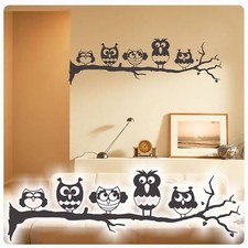 Wandtattoo Baum Eule Eulchen Ast Eulen Zweig Wandaufkleber Sticker [S] W1651