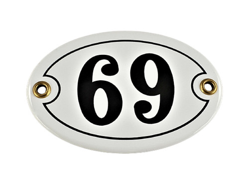 Emaille hausnummer oval - hausnummer,