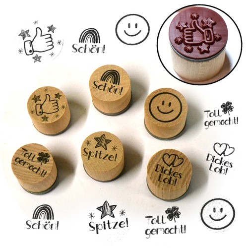 Holzstempel für kinder - 6x, diy