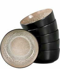 Müslischalen Set 6-tlg Steinzeug Schüssel Geschirr modern spülmaschinenfest mikr