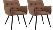 Esszimmerstühle 2er-Set, Sessel, Küchenstuhl, Polsterstuhl, Stuhl mit Arml