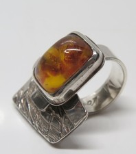 Bernstein Ring 925 Silber