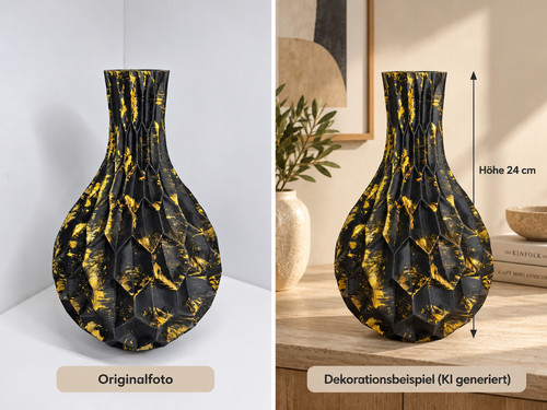 Deko vase schwarz - 24, cm
