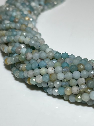 Aquamarin 3mm facettierter - aquamarin,