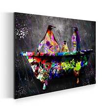 Pinguin in Badewanne Graffiti