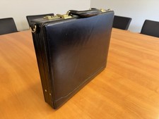 aktenkoffer leder schwarz