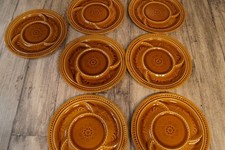 7 Raclette Teller Keramik Vintage 70er Fondue Antipasti