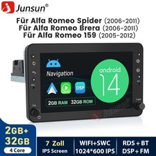 DAB+ Android 14 Autoradio GPS Carplay Für Alfa Romeo Spider 159 Sportwagon Brera