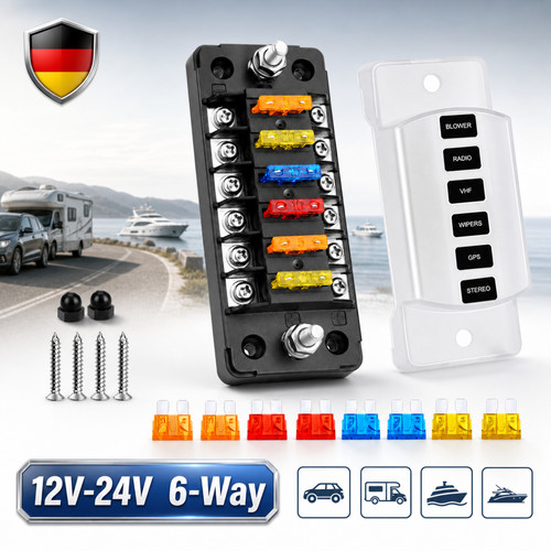 Fach sicherungskasten - 6-fach,