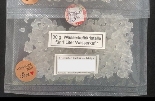 Wasserkefir kristalle mit - kristalle,