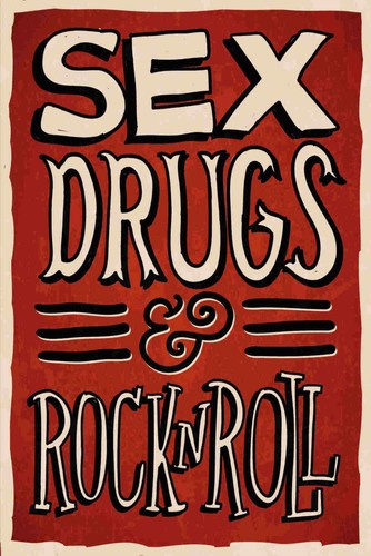 Holzschild 18x12 sex drugs - holzschild,
