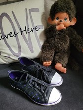 Adidas Sleek Series Schuhe Turnschuhe Sneaker schwarz lila Punkte Rarität 39 1/3