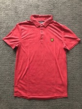 Lyle & Scott Jacquard Herren Polo-Shirt - Größe S - Rosarot - Neu ohne Etikett