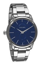 Herren Azzaro Armbanduhr Stainless Steel/ Edelstahl Swiss Made 