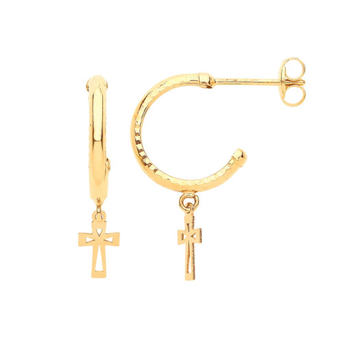 Kreuz anhänger gelbgold - anhänger,