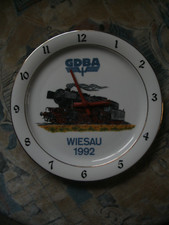Wanduhr Eisenbahn Gewerkschaft GDBA Wiesau 1992 Lokomotive Dampflok Quarzuhr