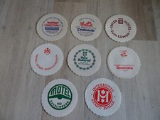 8 verschiedene Tischservietten DDR Gastronomie Hotels, top Zustand 18cm