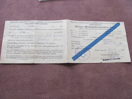 Kleiner wehrmachtfahrschein - kleiner,