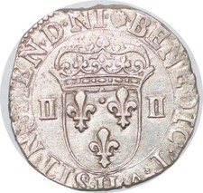 S4248 1/4 Ecu Croix Feuillue Henri IV 1608 H La Rochelle Silver SUP >M Angebot
