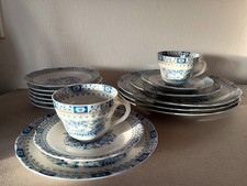 Ess- Kaffee Service China blau