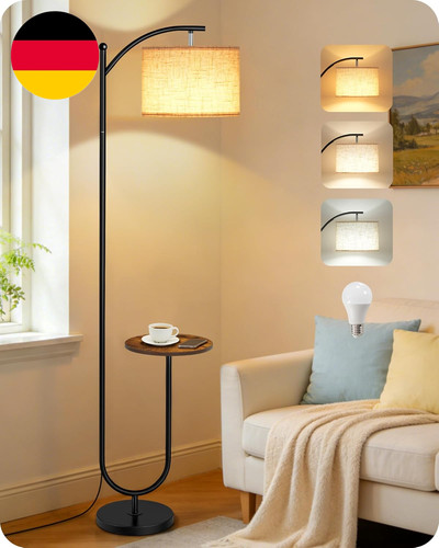 Stehlampe mit tisch - mit, tisch,