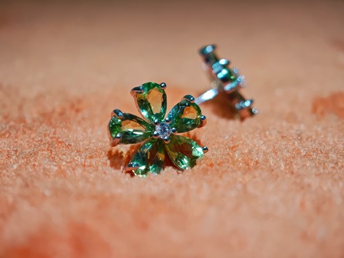 Peridot ohrringe 925 sterling - peridot,
