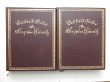 Der grüne Heinrich, zwei Bände, mit Steinzeichnungen von Otto Engel 